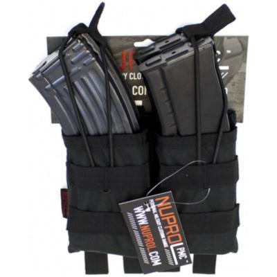 NUPROL PMC AK DOUBLE OPEN MAG POUCH - BLACK