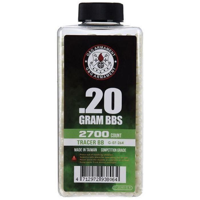 G&G Tracer BB's 0.20g Bottle (2700 Rounds - Green Tracer - G-07-264)