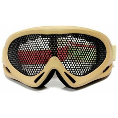 NUPROL HIGH QUALITY PRO LARGE MESH EYE PROTECTION GOGGLES TAN