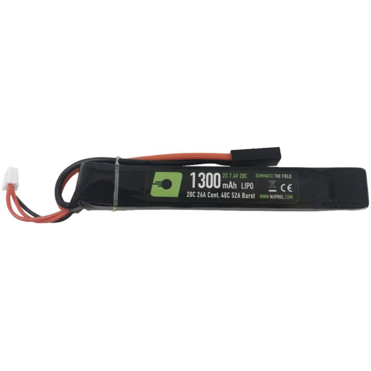 Nuprol power 1300mah 7.4v 20c stick type – Extreme Airsoft