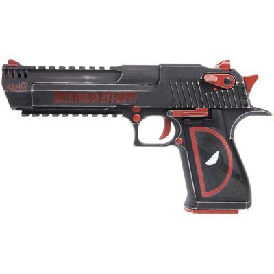 Custom Magnum Research Desert Eagle 50AE GBBP Black/Red Deadpool GBB Pistol