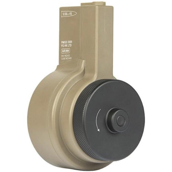 Ares AR Style M4/M16 Drum Winding Magazine (2150 Rounds - Tan - MAG-044)