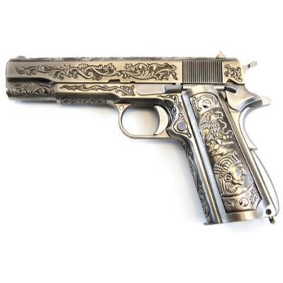 WE 1911 CHROME ETCHED SILVER ETCHED