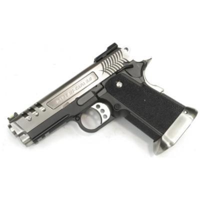 WE HI-CAPA 3.8 FORCE HOLLOW OUT SIDE SEMI / FULL AUTO SILVER MODEL