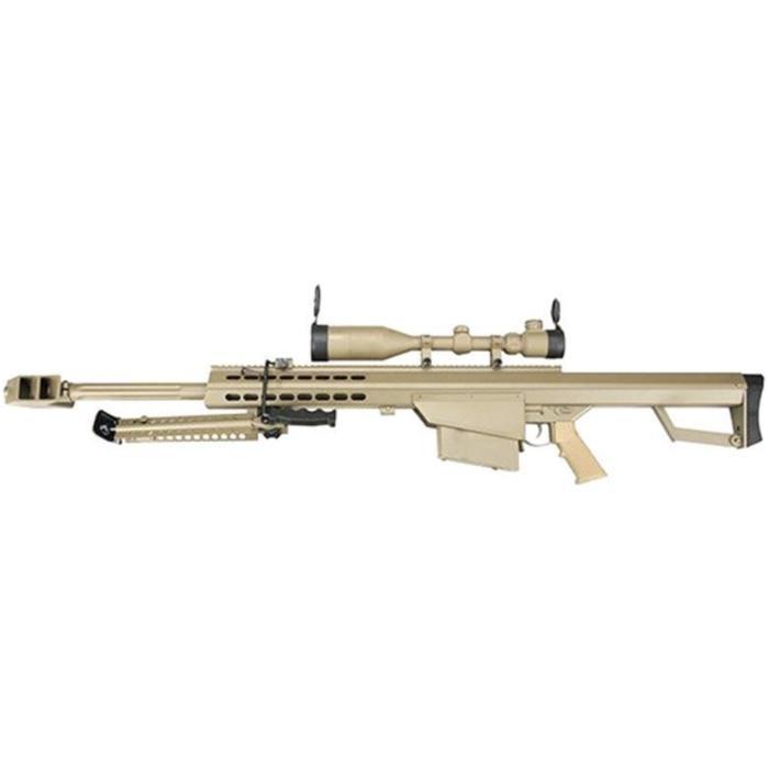 Snow Wolf M82A1 Electric Sniper Rifle with Hunter Scope and Bipod (Black - SW-02A - Tan)