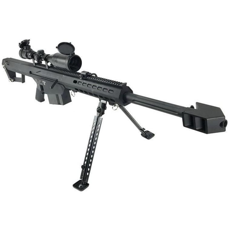 Snow wolf m82a1 aeg sniper rifle compact (with hunter scope and bipod ...