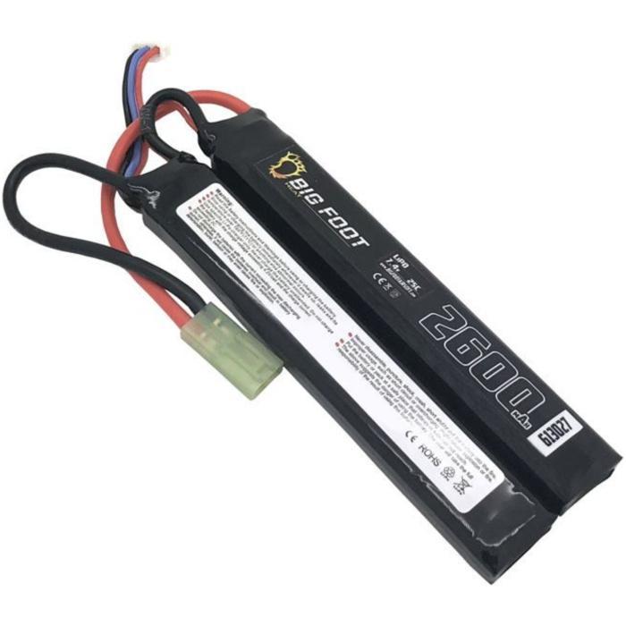 Big Foot Heat Lipo Battery 2600mAh 7.4v 25c (Continuous Discharge - Two Way Split)