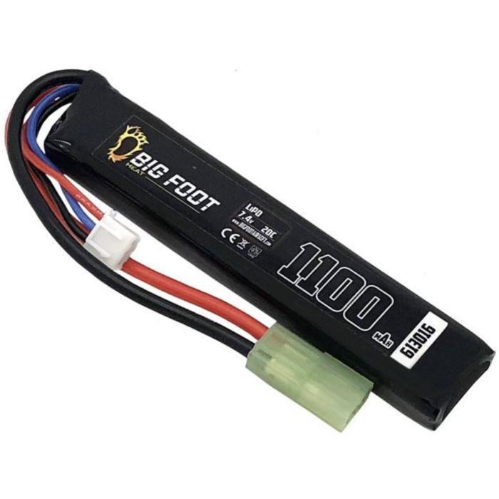 Big Foot Heat Lipo Battery 1100 mAh 7.4v 20c Stick 105mm - VZ58 Compatible