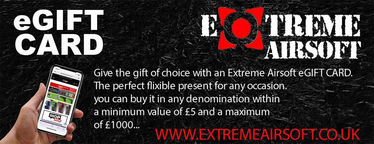 Extreme Airsoft Gift Cards - The Gift of Choice