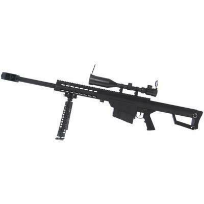 Snow Wolf M82A1 AEG Sniper Rifle Compact with Scope and Bipod (Black - SW-02CQB-A-BK)
