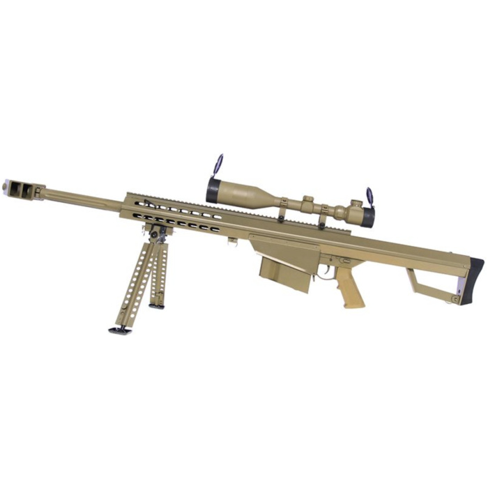 Barrett M82A1 Electric AEG Sniper Rifle (Snow Wolf ) Tan