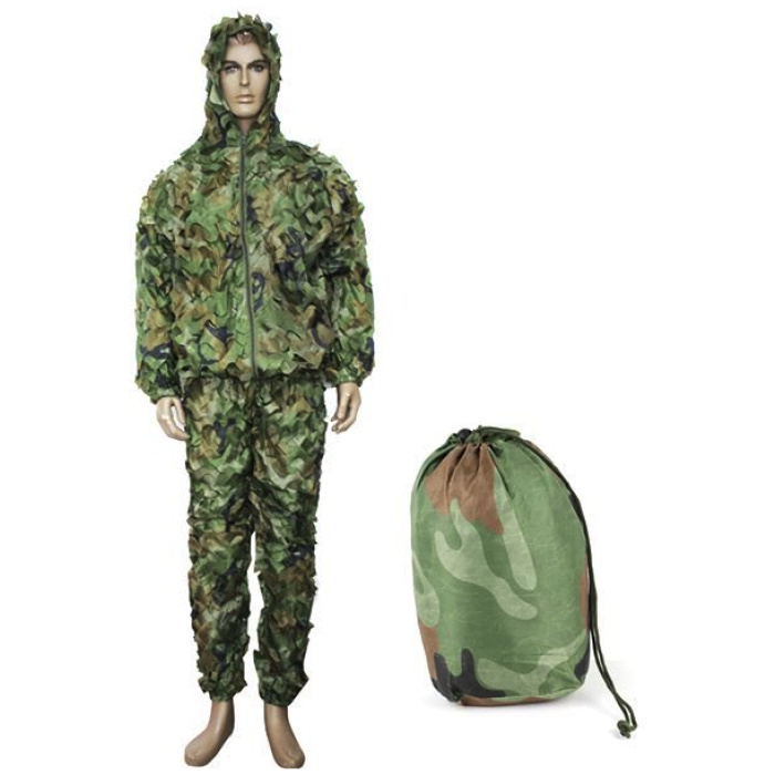 Big Foot Ghillie Suit Leaflike Camouflage Woodland