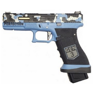 We Secret 17 Series Custom Blue Series Pistol (Semi-Auto / Full Auto)
