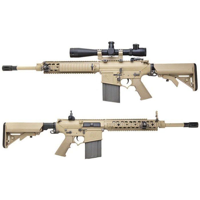 Ares - Knights SR25 DMR Carbine (Semi locked) AEG(400FPS) Tan