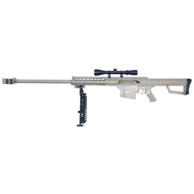 Galaxy - M82A1 Bolt Action Sniper Rifle with Scope and Bipod (Tan - G31CD)