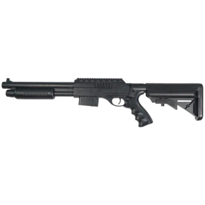 Vigor M870 Custom Tactical Pump Action Shotgun (RIS - Black - M4 Stock Long)