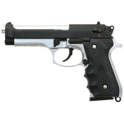 LS M9 Gas Blowback Pistol Silver / Dual Tone 6MM