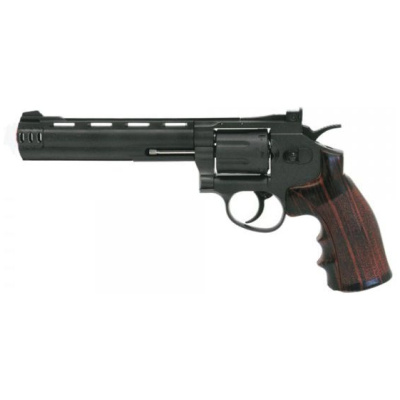 Win Gun 6" Black Revolver C02 Powered 1J
