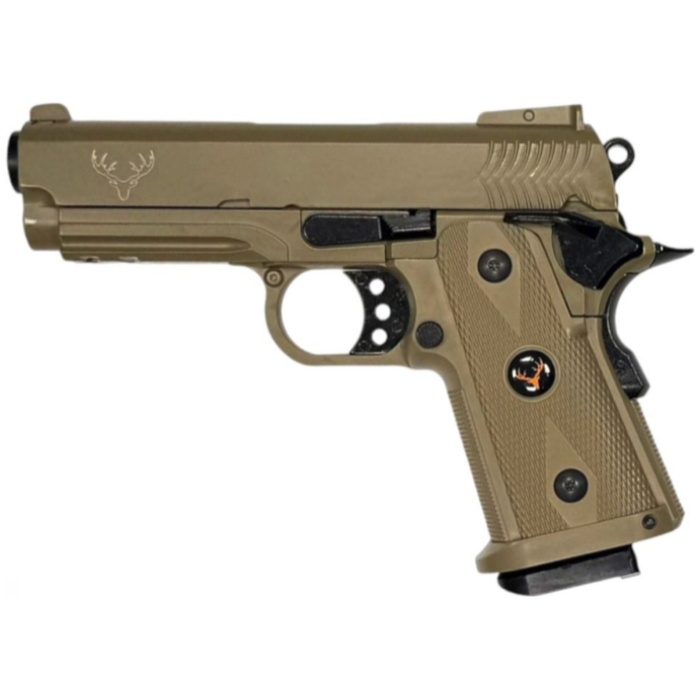 Huntsman 3.8 Hi-Capa Gas Blowback Pistol with Pistol Case (Metal Slide - ABS Body - Tan - HG2) - Image 3