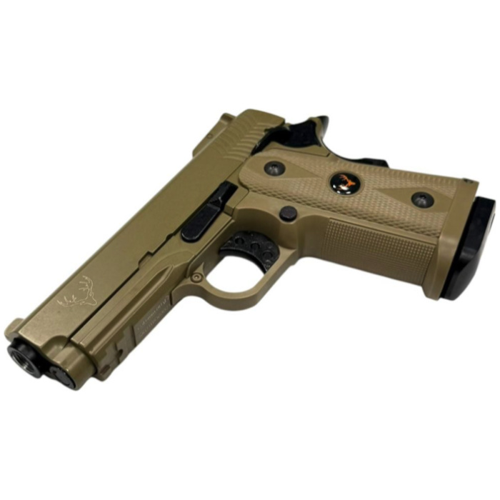 Huntsman 3.8 Hi-Capa Gas Blowback Pistol with Pistol Case (Metal Slide - ABS Body - Tan - HG2) - Image 4