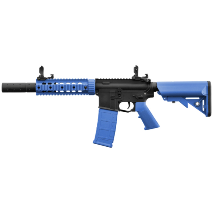 NUPROL DELTA PIONEER M4SD AEG RIFLE (BLACK / BLUE)