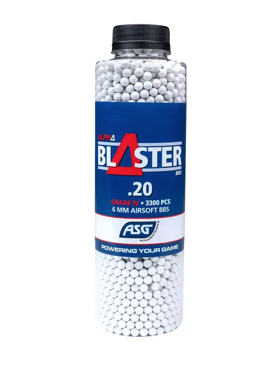 Alpha Blaster BBs, 0.20g, 3300 pcs, bottle