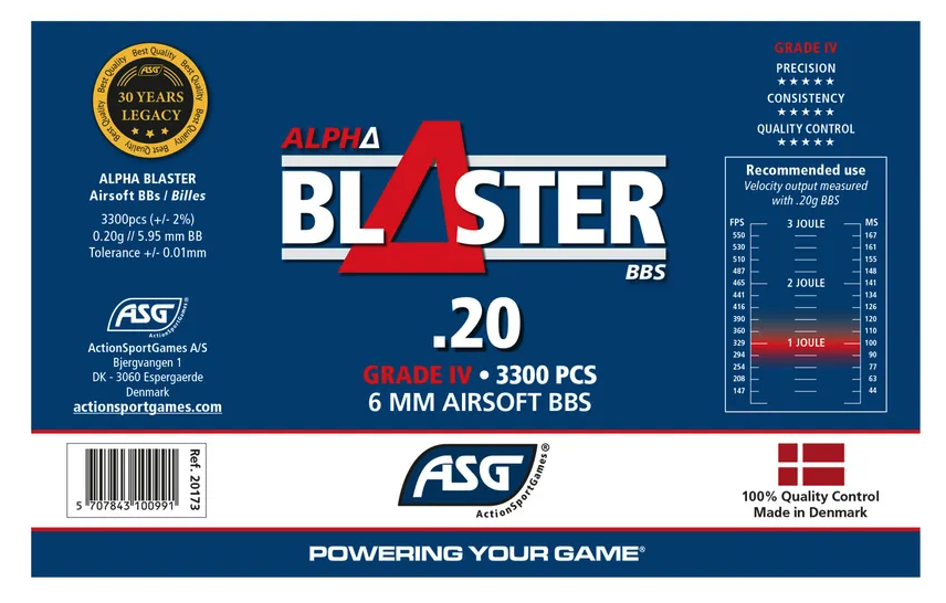 Alpha Blaster BBs, 0.20g, 3300 pcs, bottle - Image 3