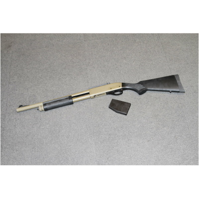 Boneyard Golden Eagle Gas M870 multishot shotgun + tank in TAN sold spares or repair