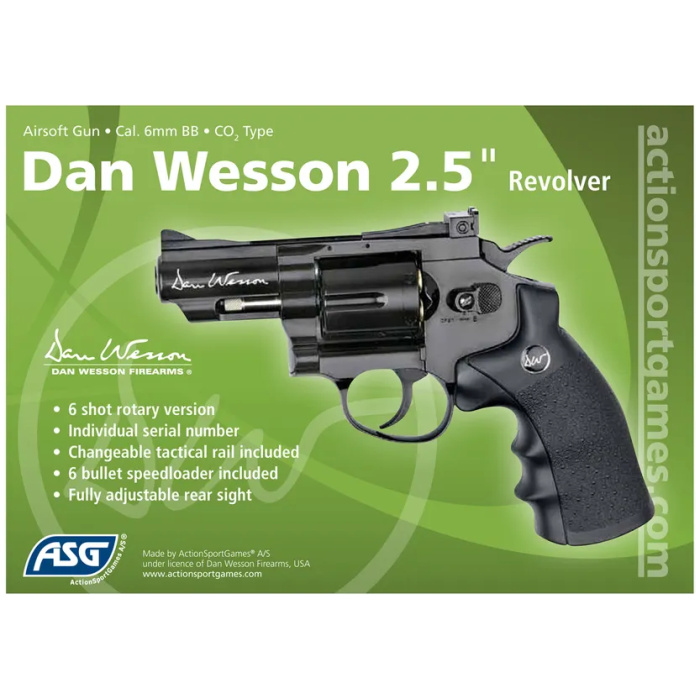 Dan Wesson CO2 BLACK 2.5" Revolver Pistol By ASG - Image 2