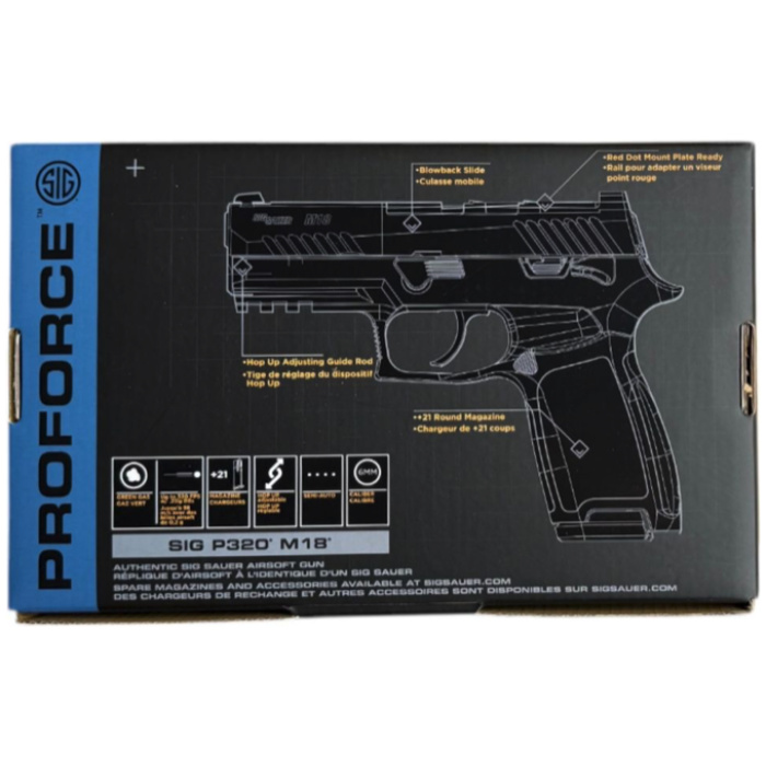 SIG Sauer ProForce P320 M18 Gas Blowback Pistol (Black - AIR-PF-M18BGG) - Image 10