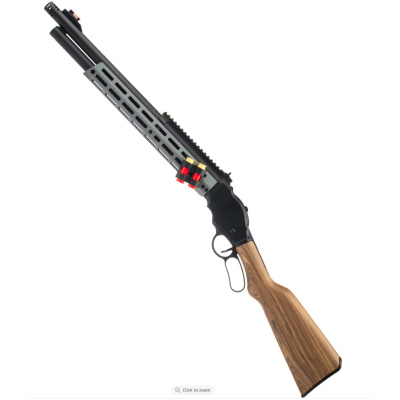 Golden Eagle M1887 Gas Shell Ejecting Lever-Action Shotgun; Space Cowboy, Black / Grey