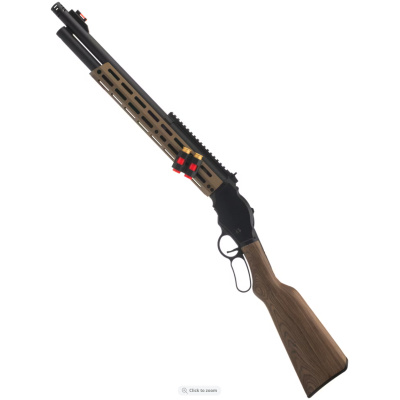 Golden Eagle M1887 Gas Shell Ejecting Lever-Action Shotgun; Space Cowboy, Black / Bronze