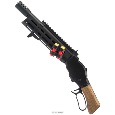 Golden Eagle M1887 Gas Shell Ejecting Lever-Action Shotgun; Space Shorty, Black