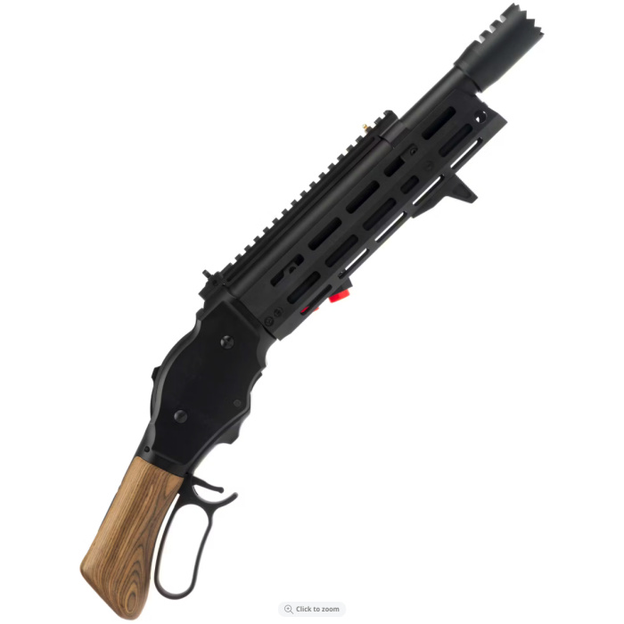 Golden Eagle M1887 Gas Shell Ejecting Lever-Action Shotgun; Space Shorty, Black - Image 2