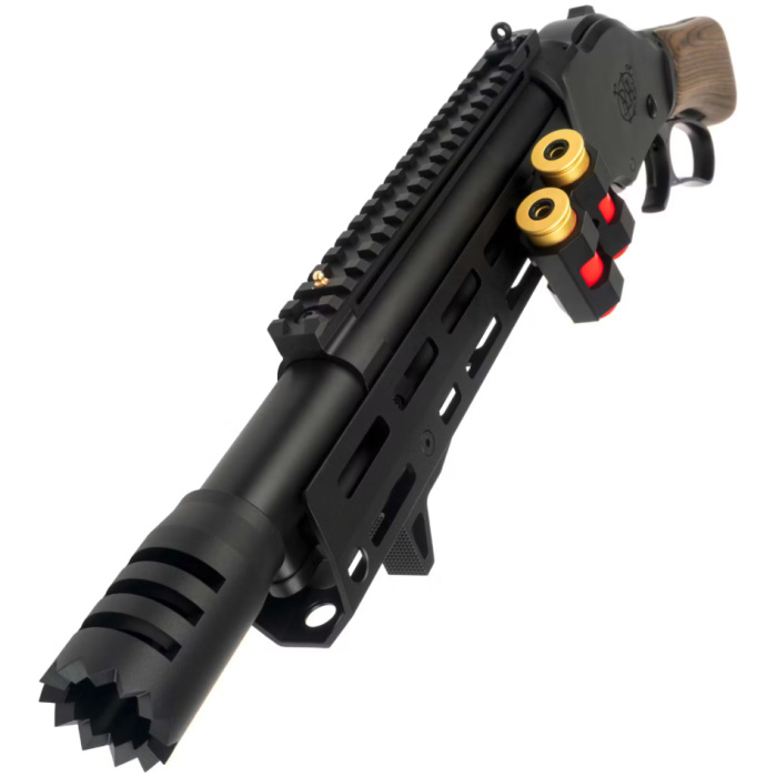 Golden Eagle M1887 Gas Shell Ejecting Lever-Action Shotgun; Space Shorty, Black - Image 4