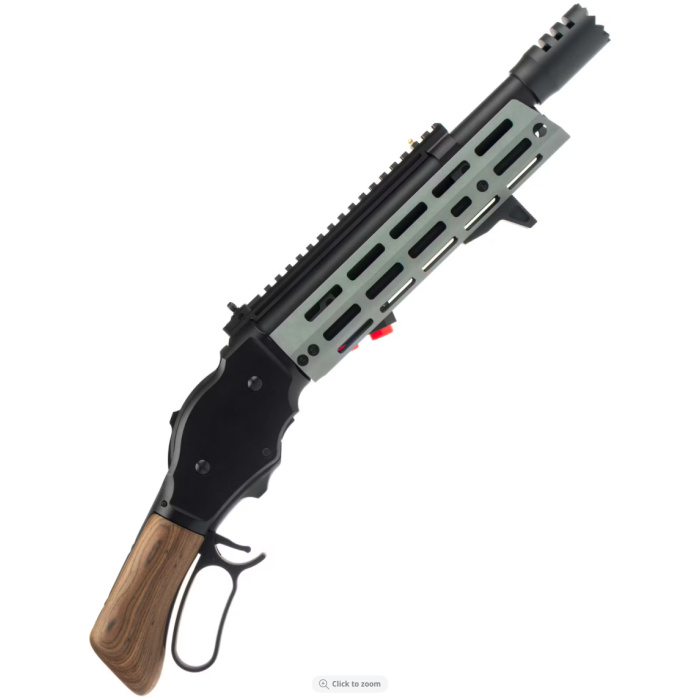 Golden Eagle M1887 Gas Shell Ejecting Lever-Action Shotgun; Space Shorty, Black / Grey - Image 2