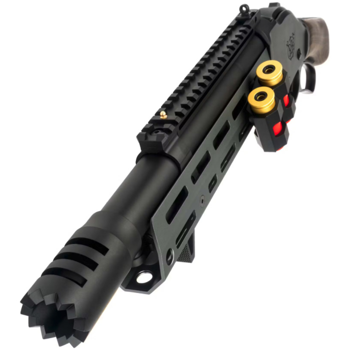 Golden Eagle M1887 Gas Shell Ejecting Lever-Action Shotgun; Space Shorty, Black / Grey - Image 4