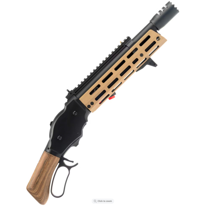 Golden Eagle M1887 Gas Shell Ejecting Lever-Action Shotgun; Space Shorty, Black / Bronze - Image 2