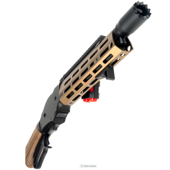 Golden Eagle M1887 Gas Shell Ejecting Lever-Action Shotgun; Space Shorty, Black / Bronze - Image 3