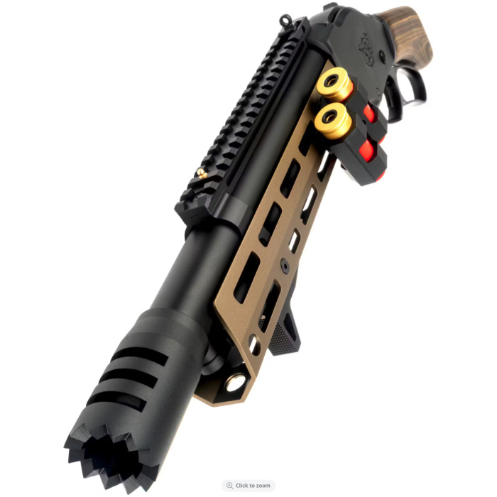 Golden Eagle M1887 Gas Shell Ejecting Lever-Action Shotgun; Space Shorty, Black / Bronze - Image 4