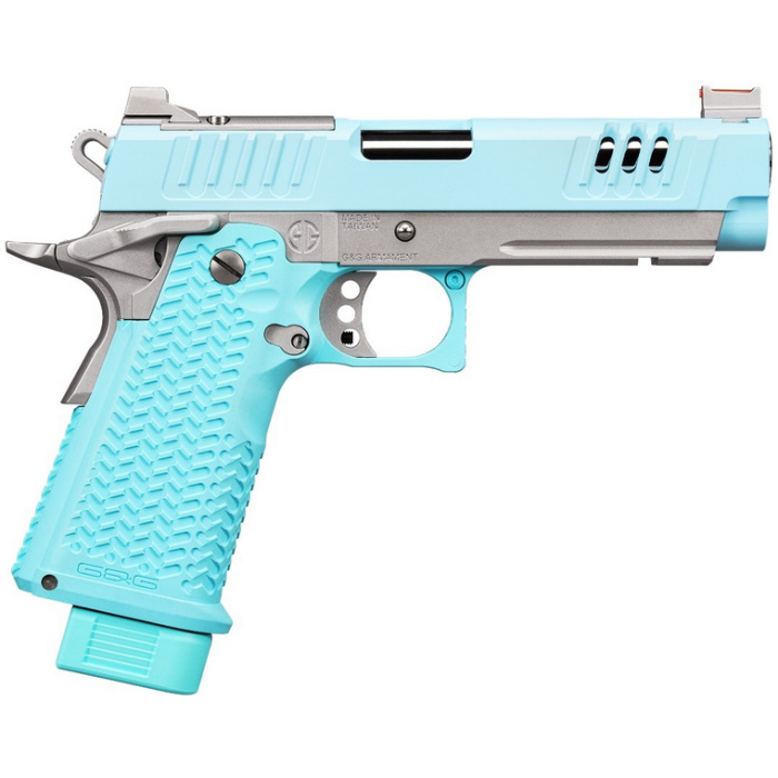 G&G STP 45 Pro Macaron Blue Gas Blow Back Pistol - Image 3