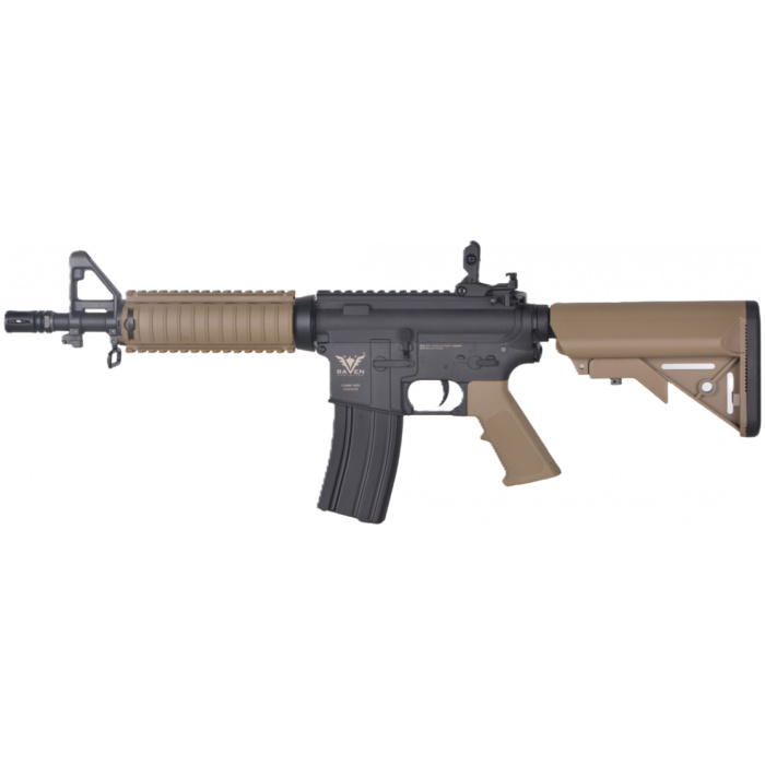 We have designed the Raven NEO to be affordable without compromising performance. The NEO series is equipped with high-quality nylon filled polymer body and rail system, our new Electronic Trigger System (ETS) that allows the use of 11.1v batteries and boasts improved trigger response and reliability, full metal gearbox with Quick Spring Change, rotary hop-up, 6.03mm precision inner barrel and 8mm metal bearings. The NEO series is equipped with the LEVIN metal gearbox that is precisely made and equipped with high-quality internals to ensure durability. Each gearbox is equipped with our new ETS, 16 gauge silver-coated wiring, high torque motor, full metal teeth piston, 8mm metal bearings and true quick spring change system The RIS is a traditional proven platform that has stood the test of time. The RIS retains the classic essence of a timeless design while providing modern performance.