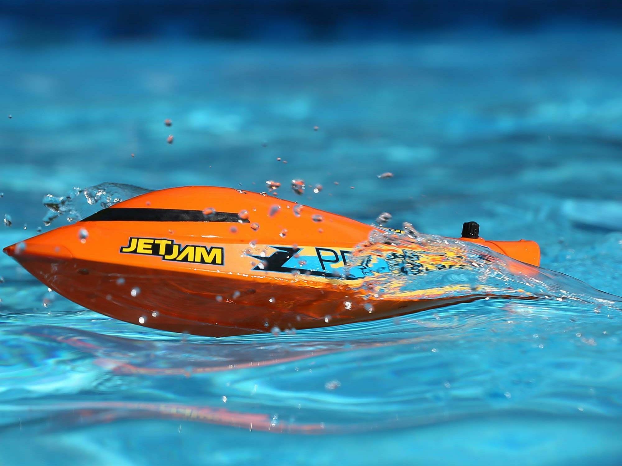 ORANGE Jet Jam V2 12" Self-Righting Pool Racer Brushed RTR - Image 8