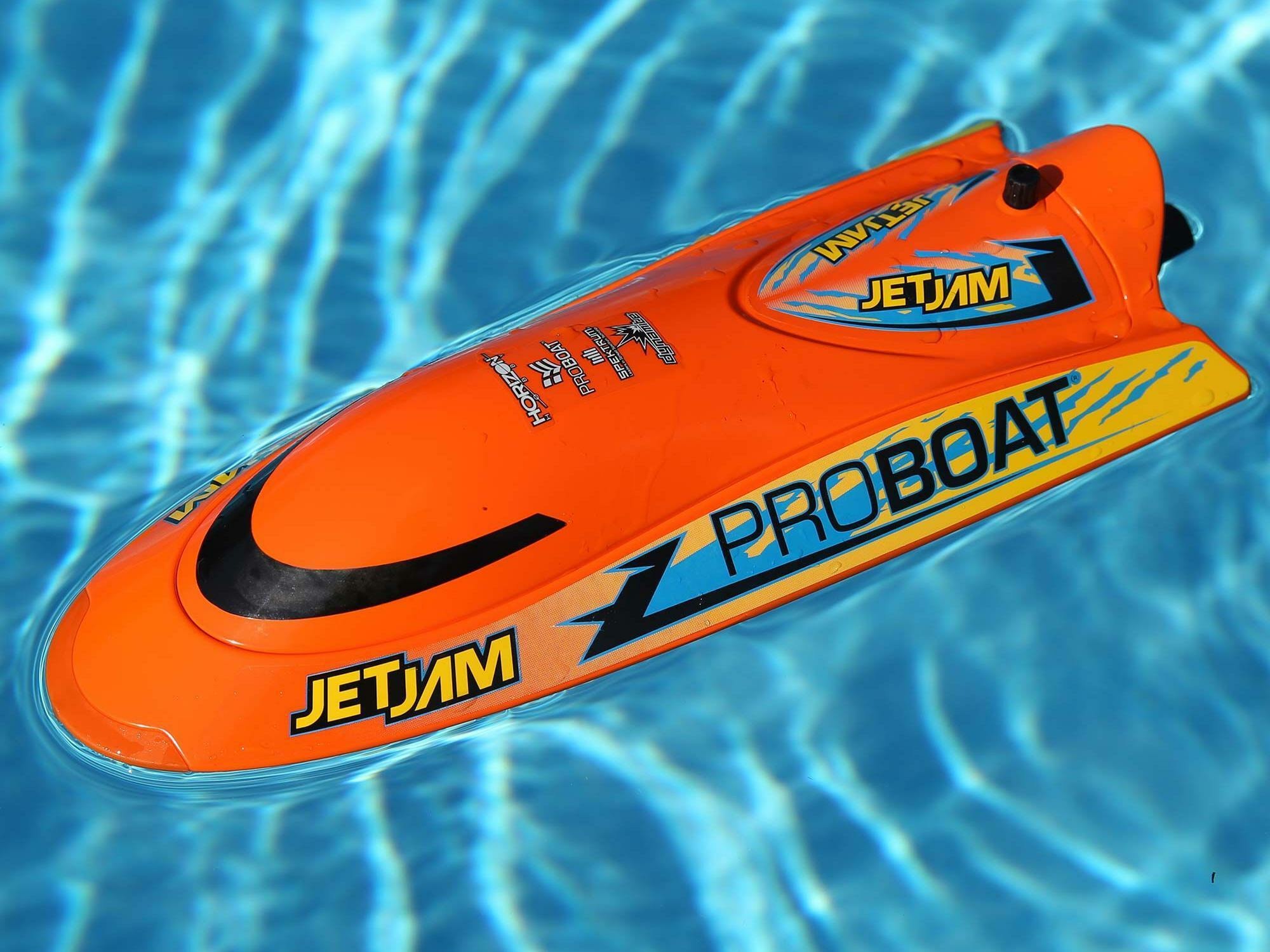 ORANGE Jet Jam V2 12" Self-Righting Pool Racer Brushed RTR - Image 12