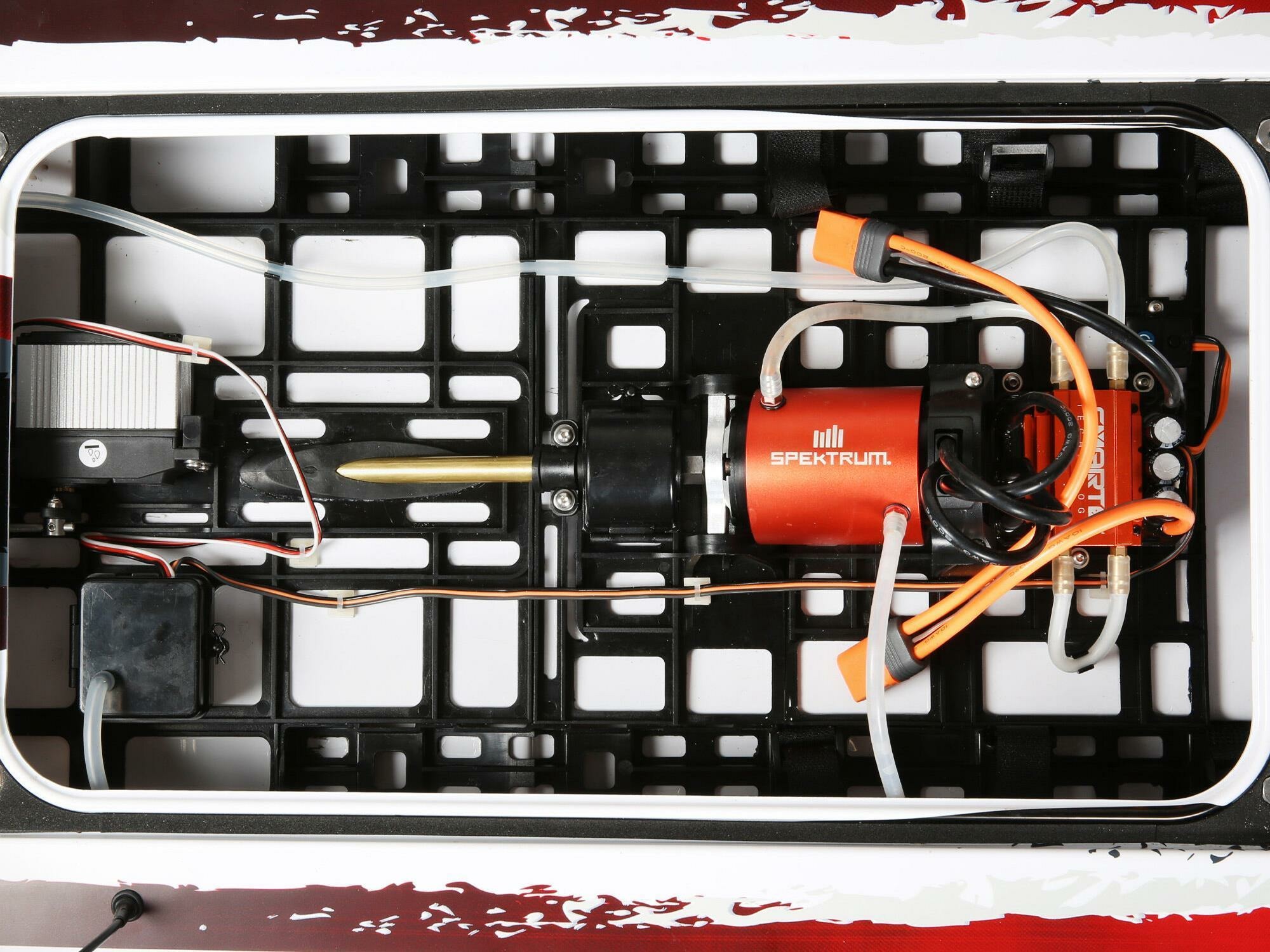 white and red Blackjack 42" 8S Brushless Catamaran RTR - Image 11