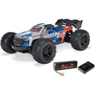 RED AND BLUE 1/16 MINI KRATON 3S DSC 4X4 RTR WITH BATTERY AND CHARGER