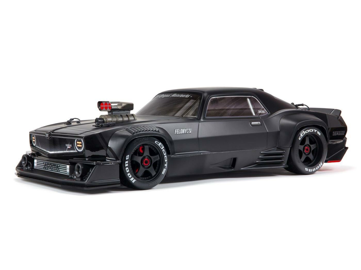 BLACK 1/7 FELONY 6S 4X4 BLX Resto-Mod Muscle Car RTR
