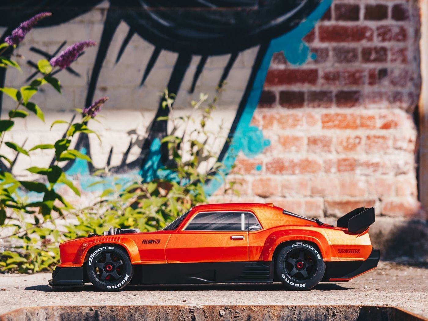 orange 1/7 FELONY 6S 4X4 BLX Resto-Mod Muscle Car RTR - Image 14