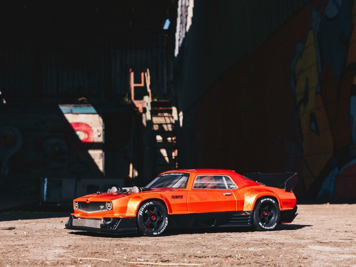 orange 1/7 FELONY 6S 4X4 BLX Resto-Mod Muscle Car RTR - Image 20