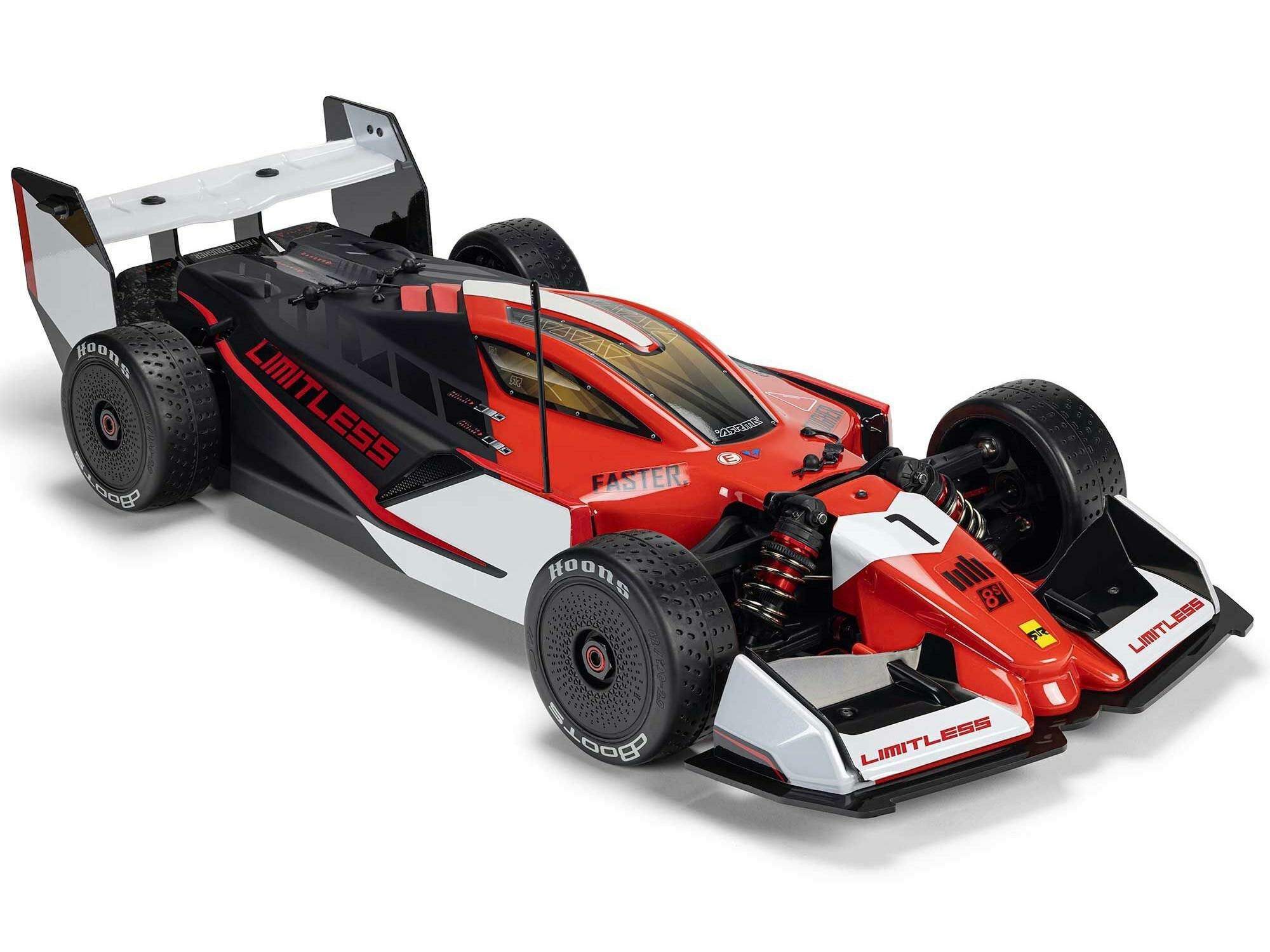 black and red 1/7 LIMITLESS 120 8S AVC 4X4 RTR Street Speed - Image 3